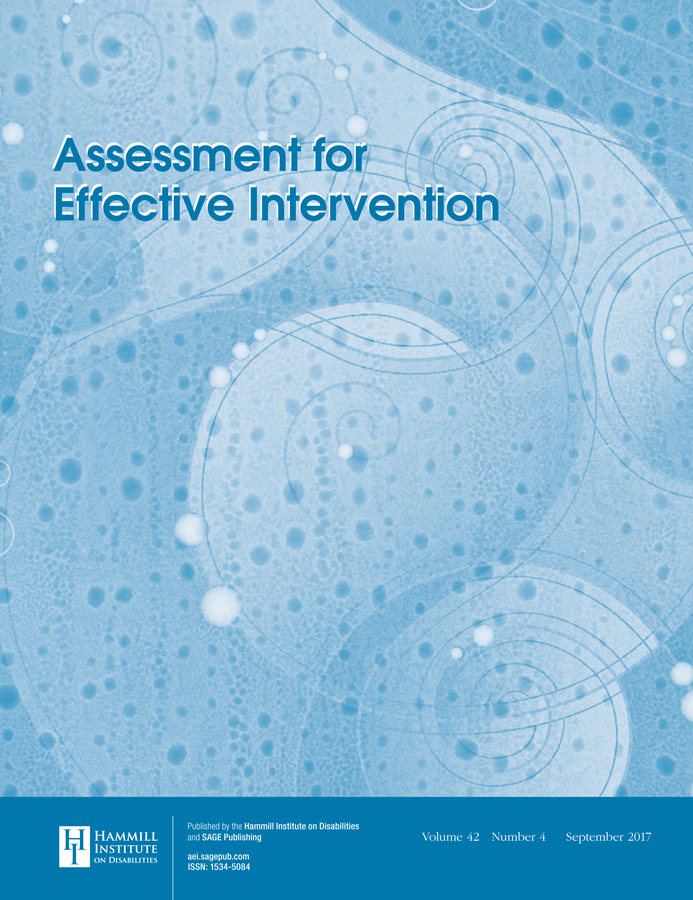Assessment for Effective Intervention journal cover