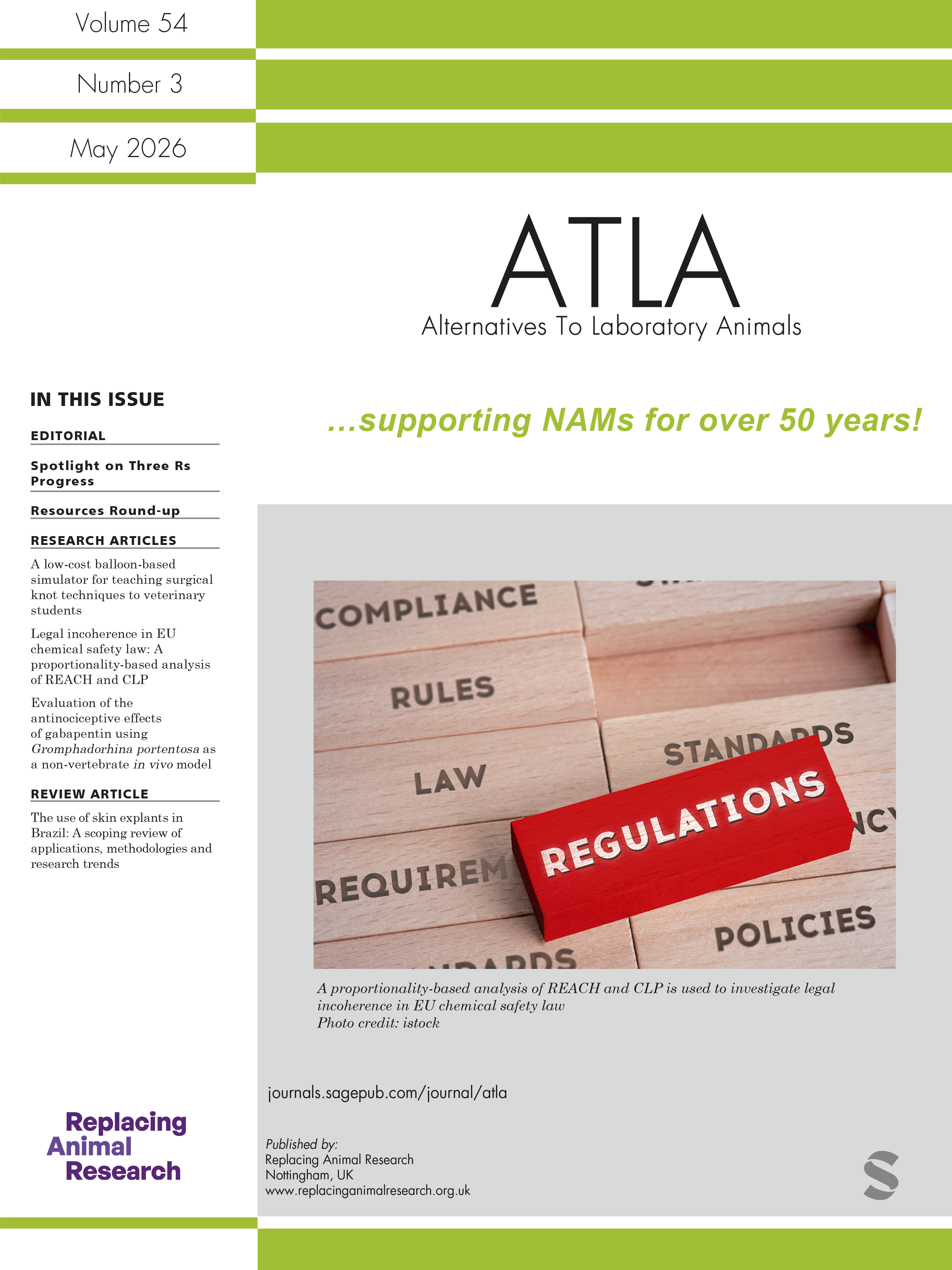 Alternatives to Laboratory Animals journal cover