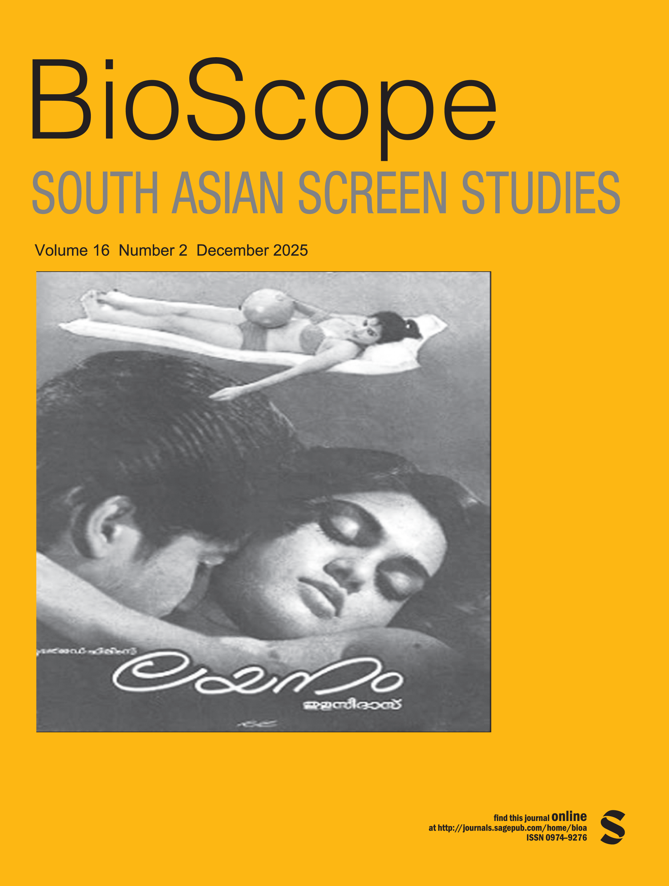 BioScope: South Asian Screen Studies journal cover