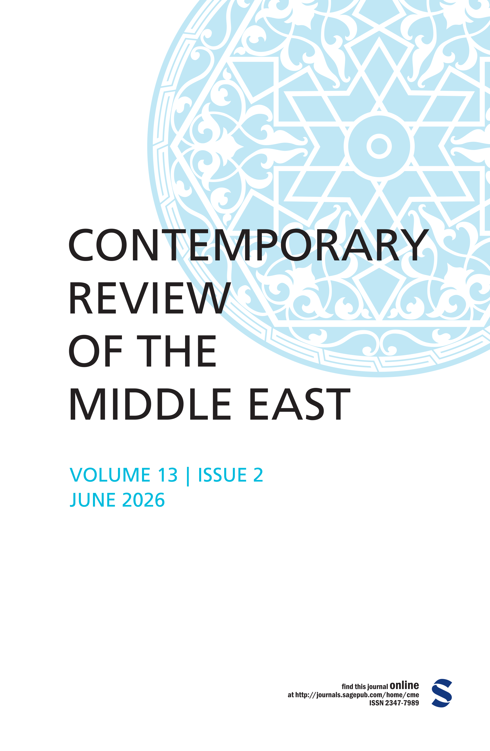 Contemporary Review of the Middle East journal cover