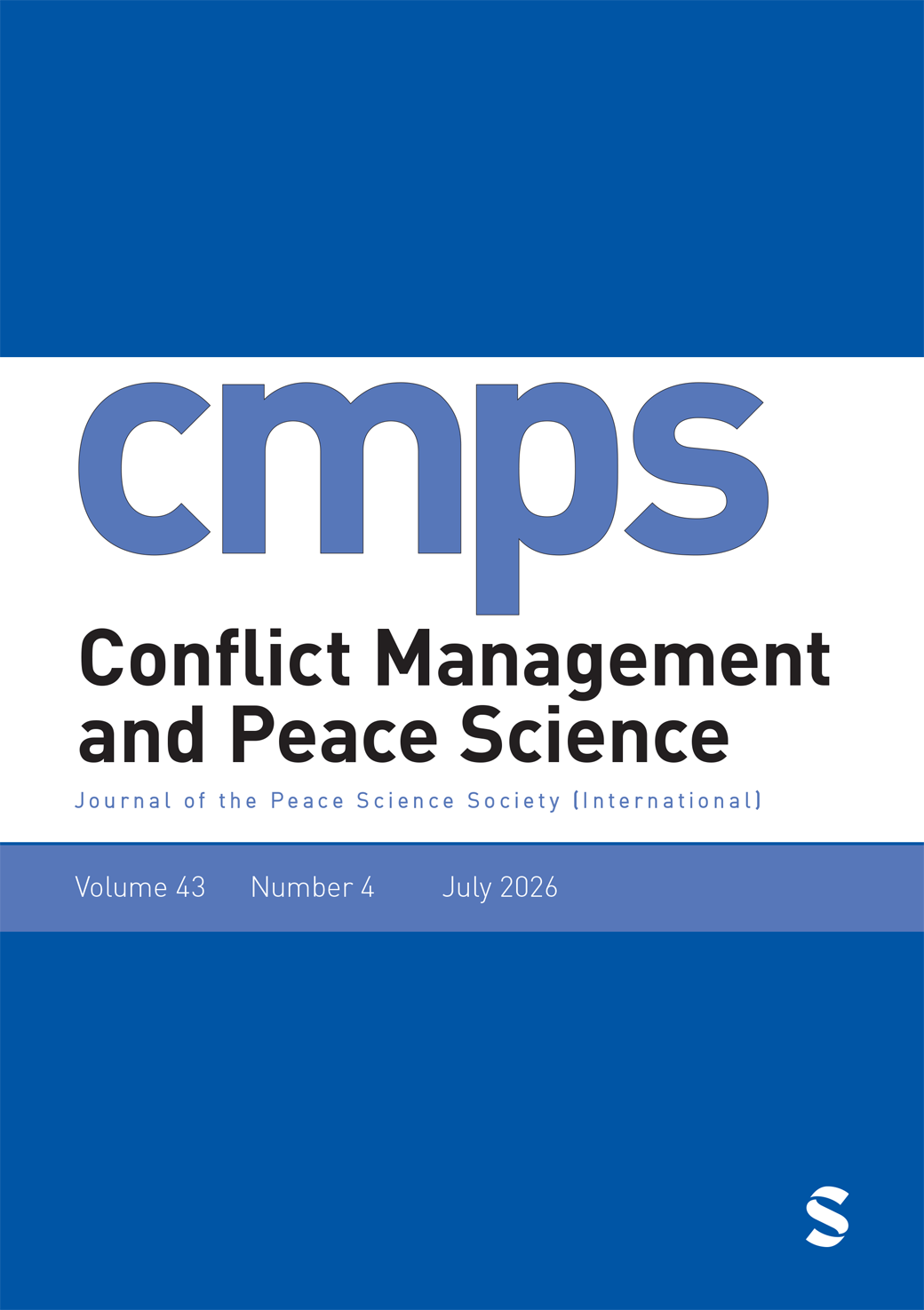Conflict Management and Peace Science journal cover