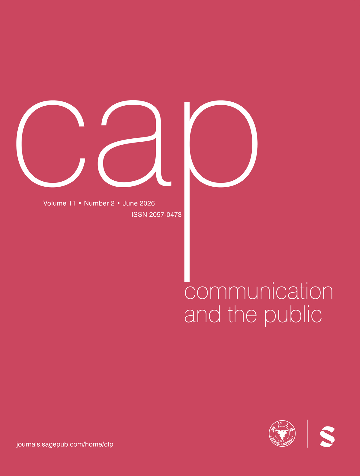 Communication and the Public journal cover