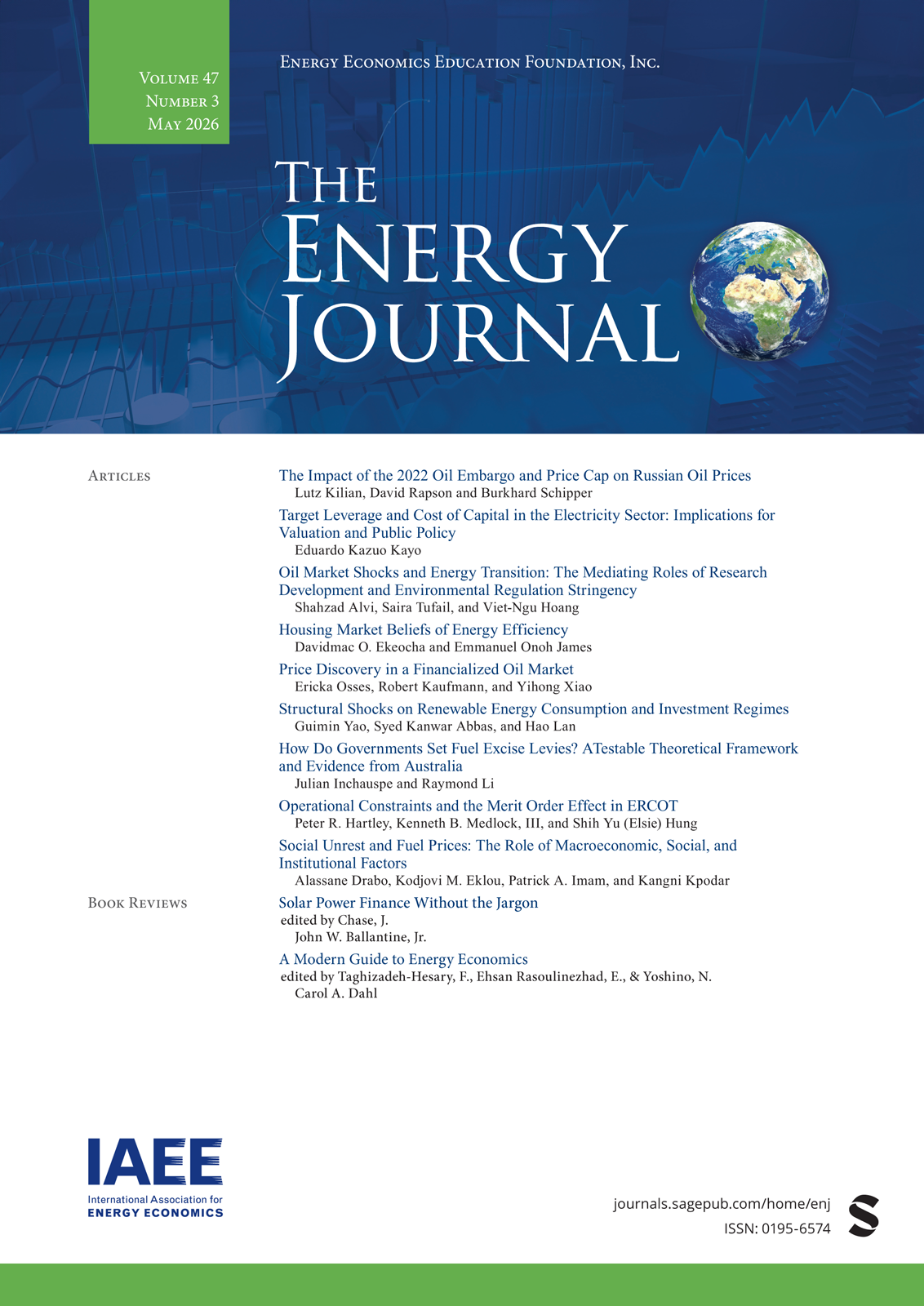 The Energy Journal journal cover