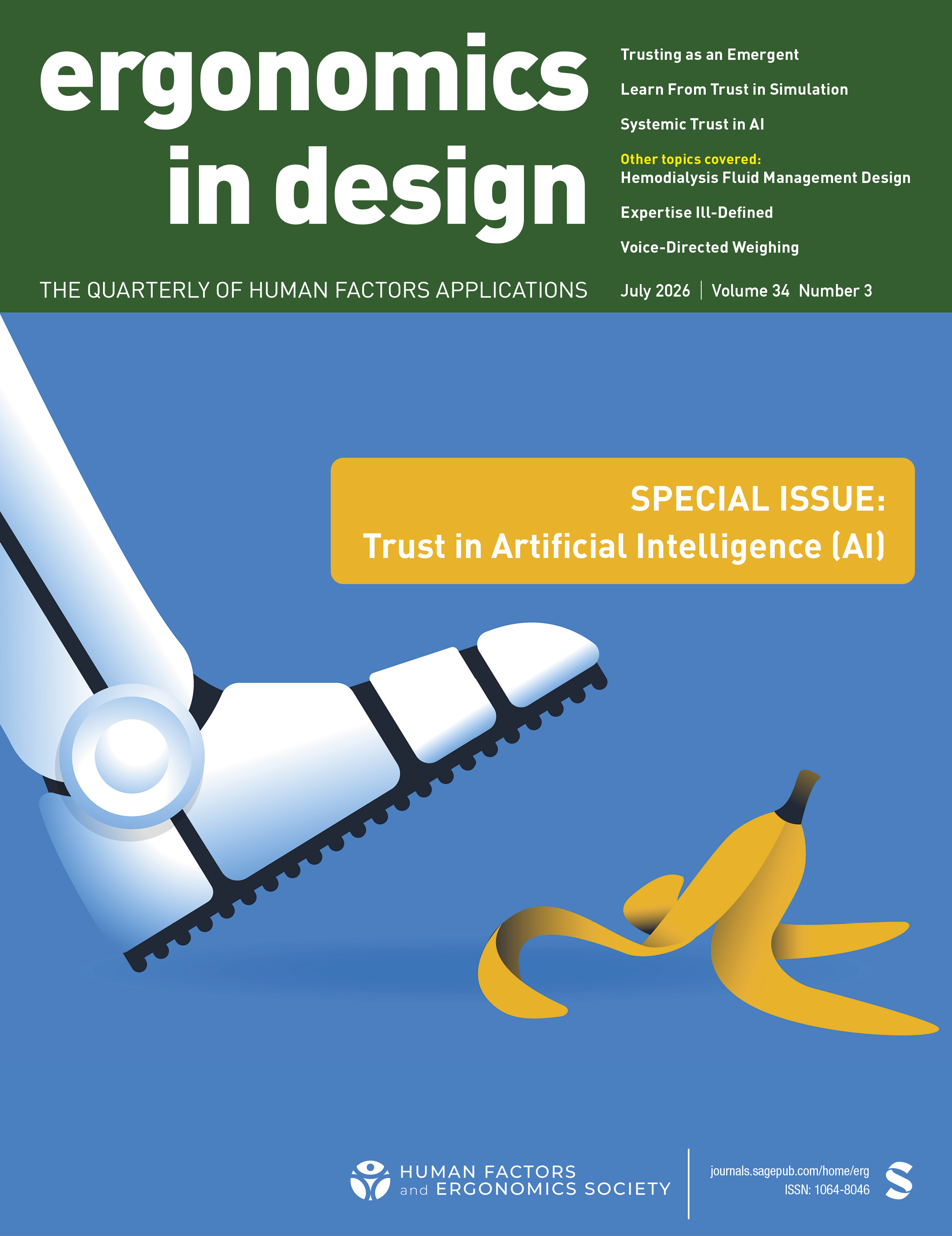 Ergonomics in Design: The Quarterly of Human Factors Applications journal cover