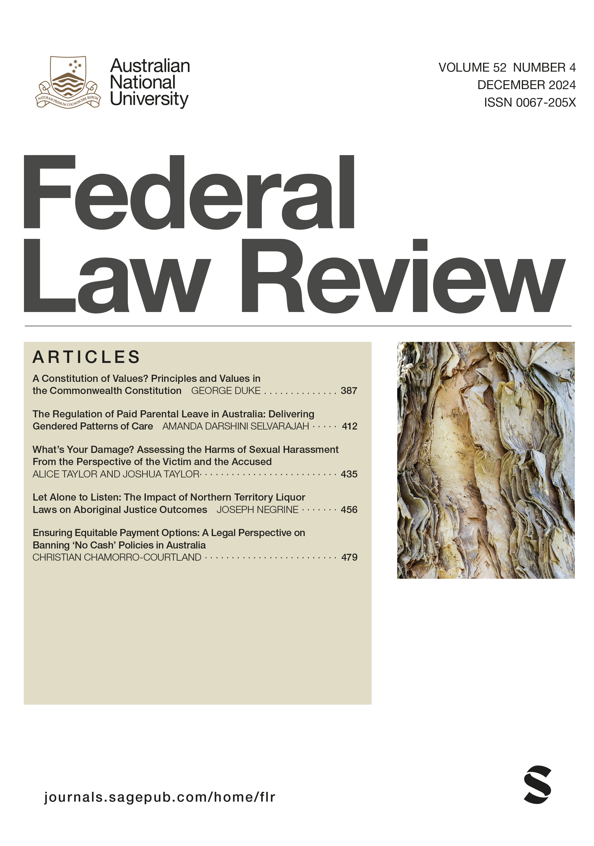 Federal Law Review journal cover