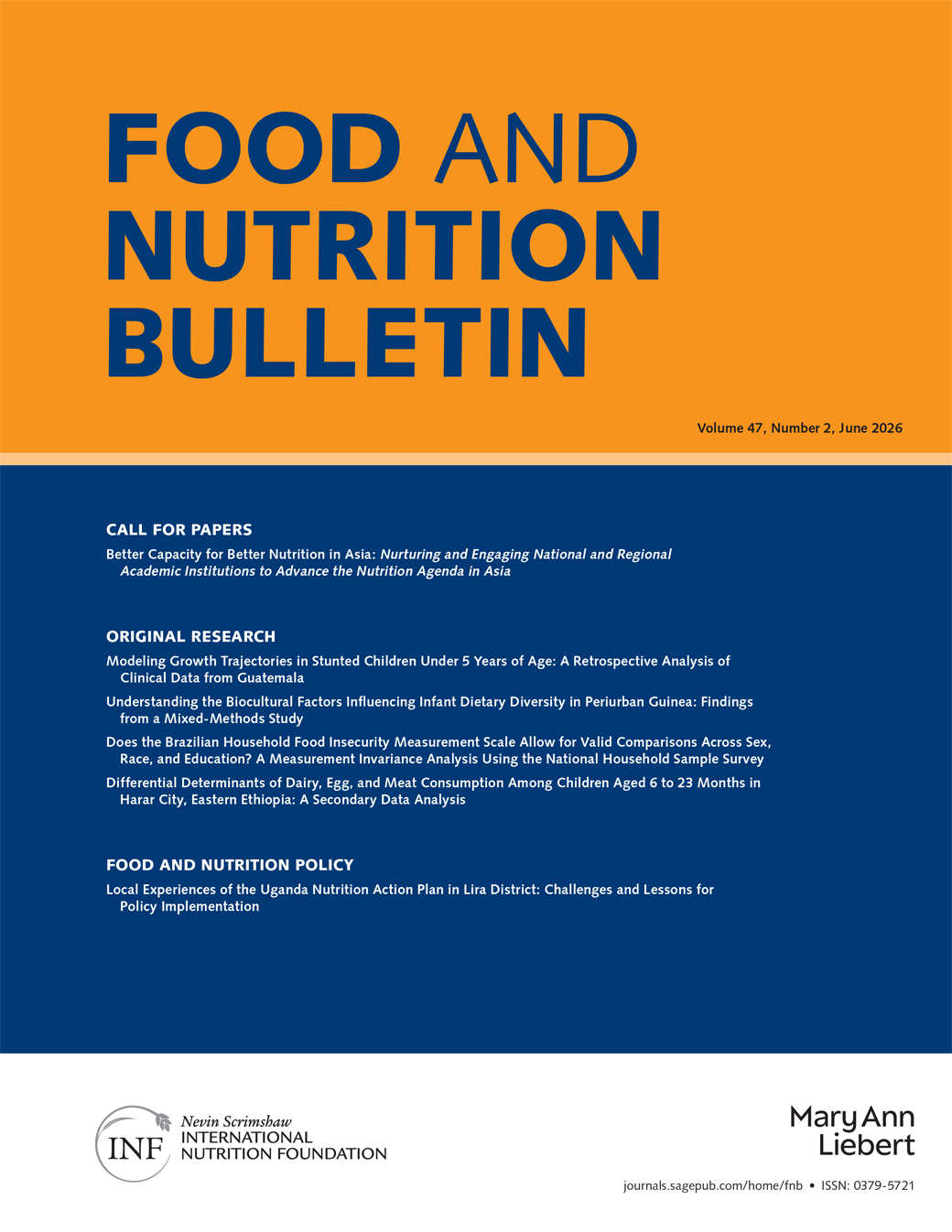 Food and Nutrition Bulletin journal cover