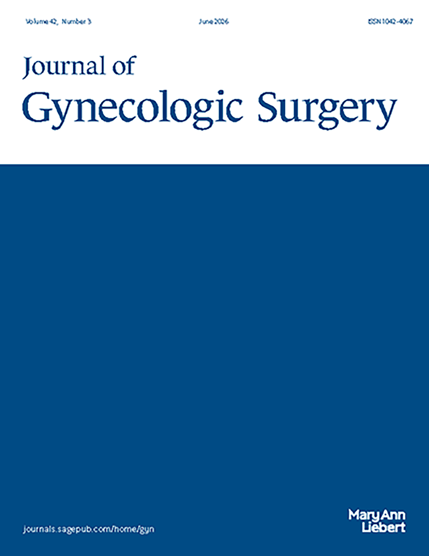 Journal of Gynecologic Surgery journal cover