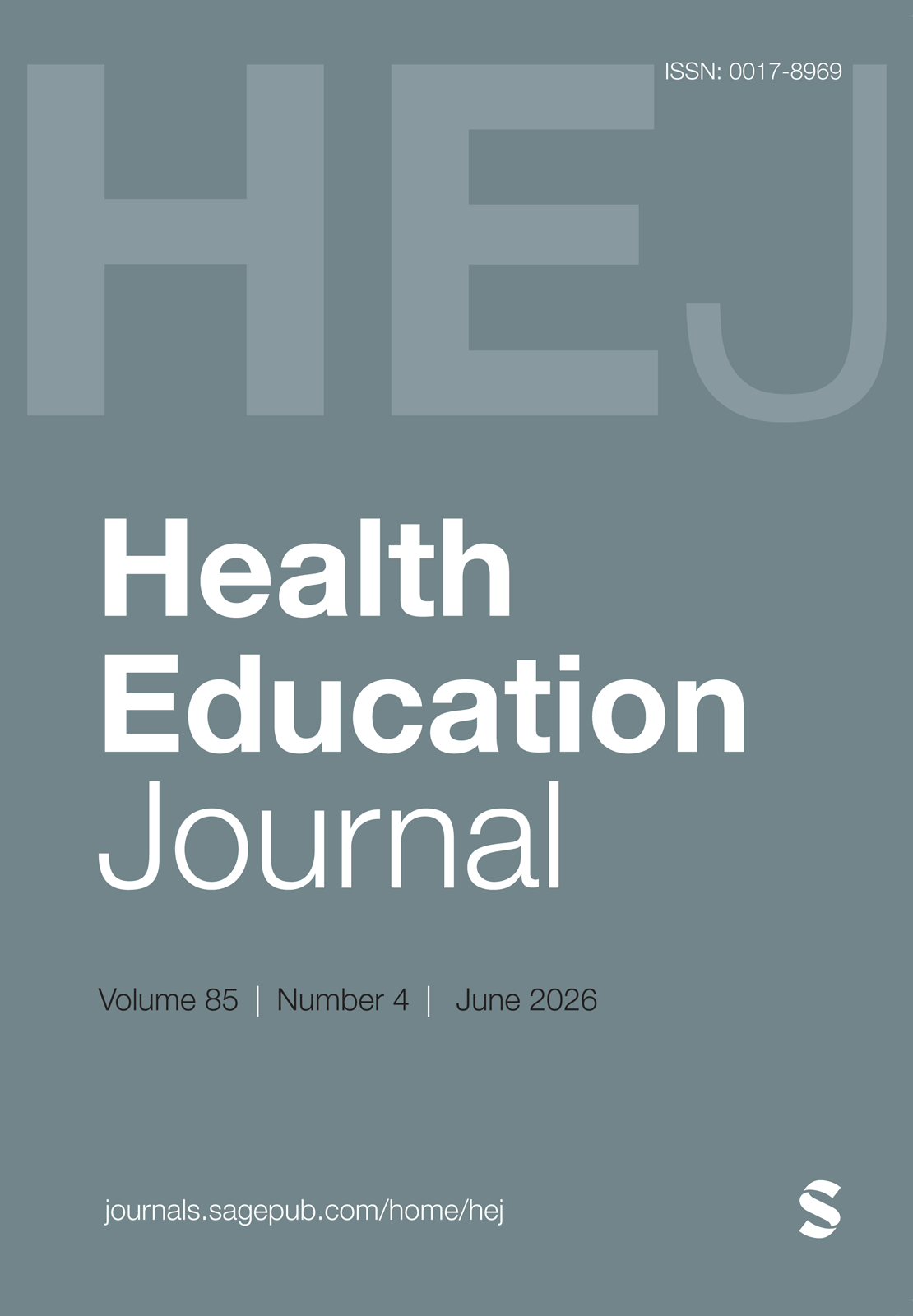 Health Education Journal journal cover