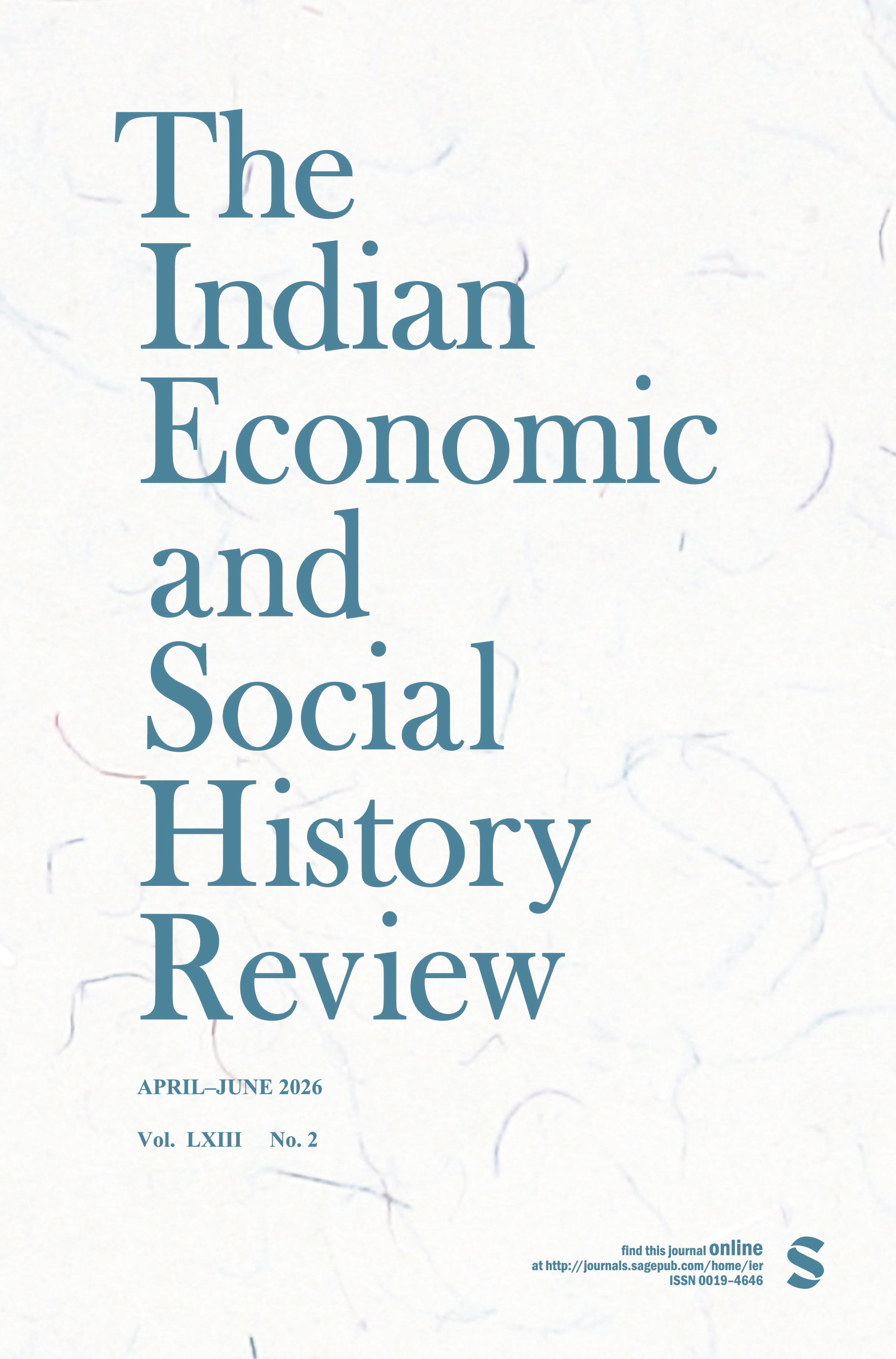 The Indian Economic and Social History Review journal cover