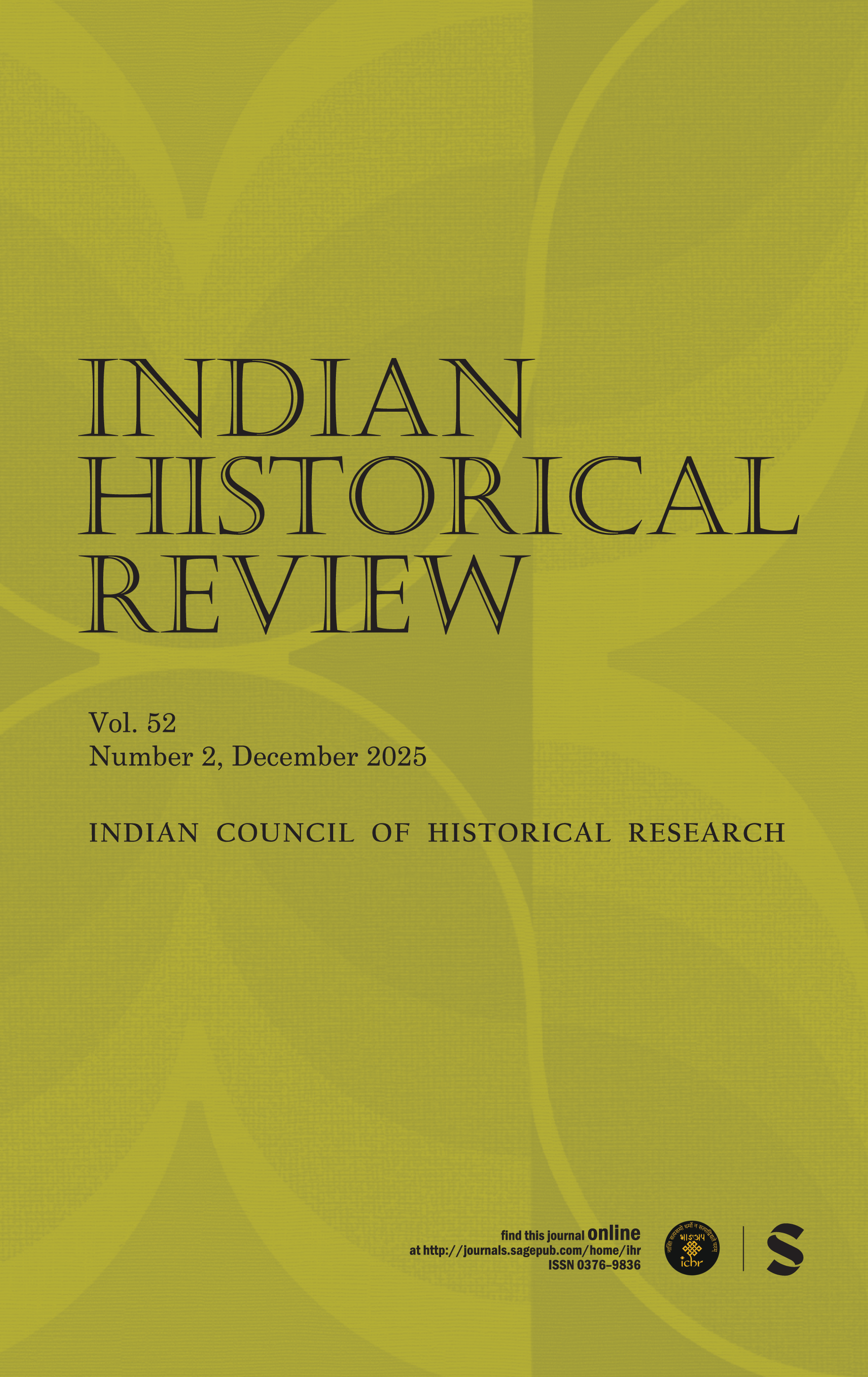Indian Historical Review journal cover