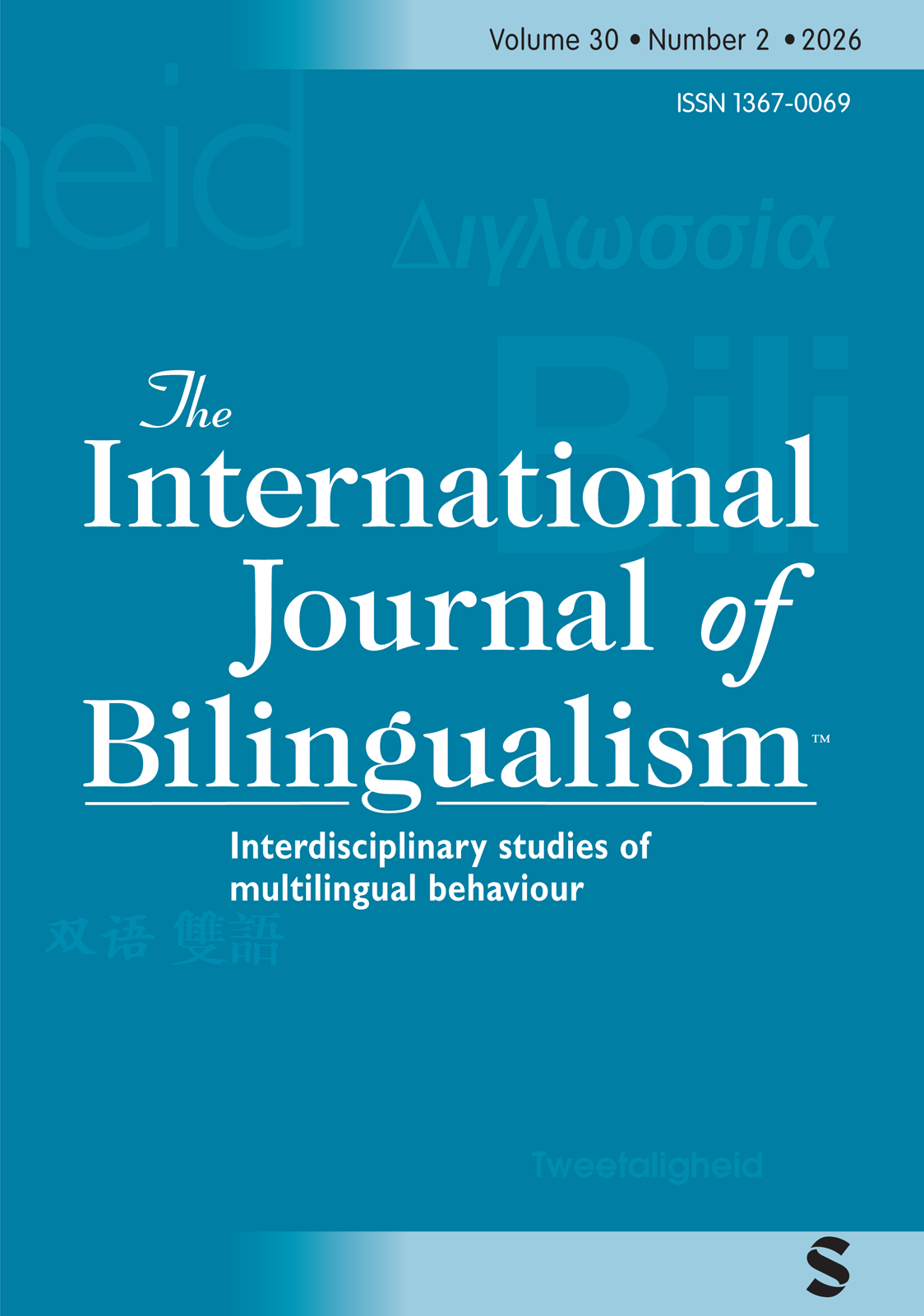 International Journal of Bilingualism journal cover