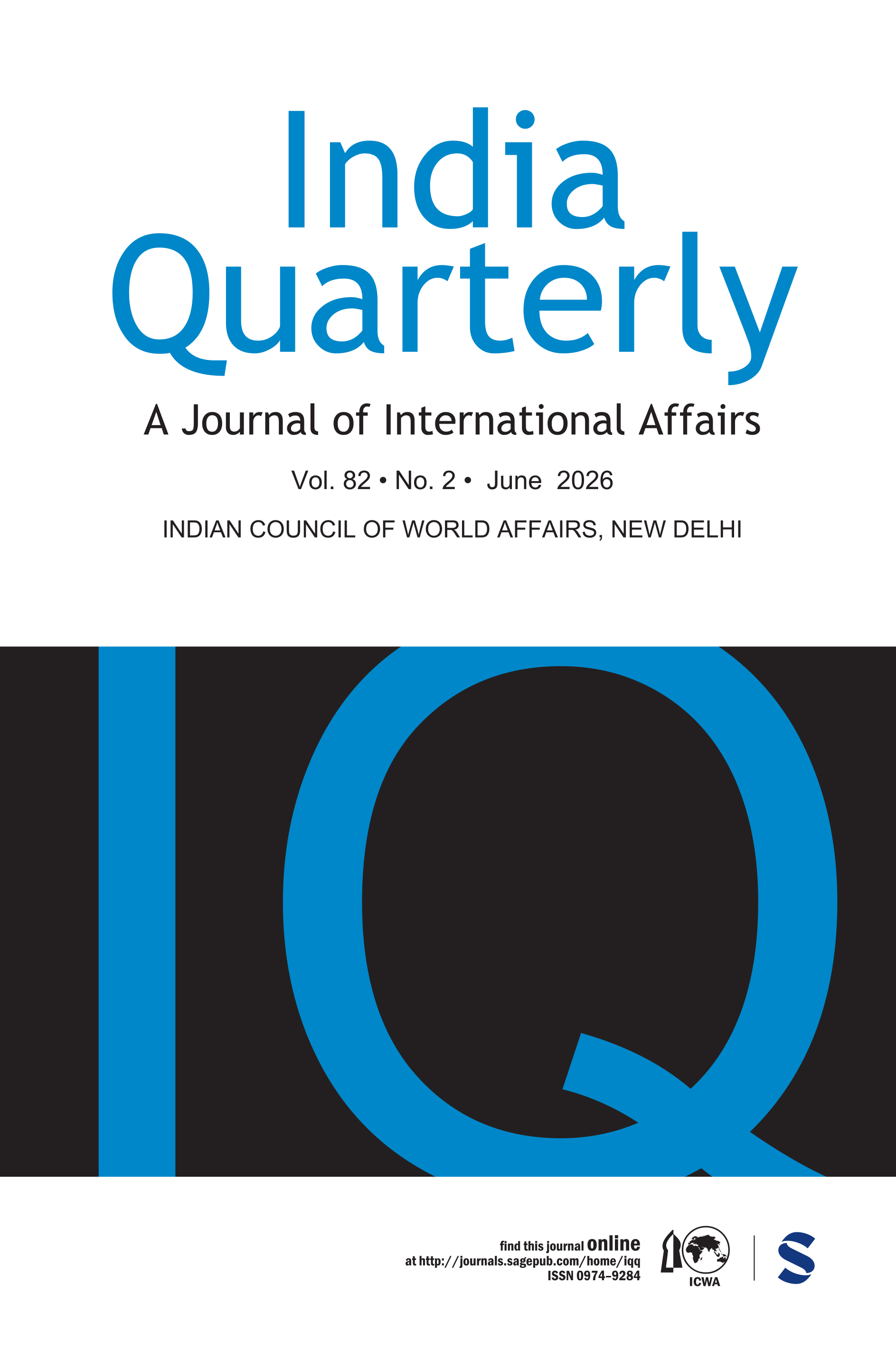 India Quarterly: A Journal of International Affairs journal cover