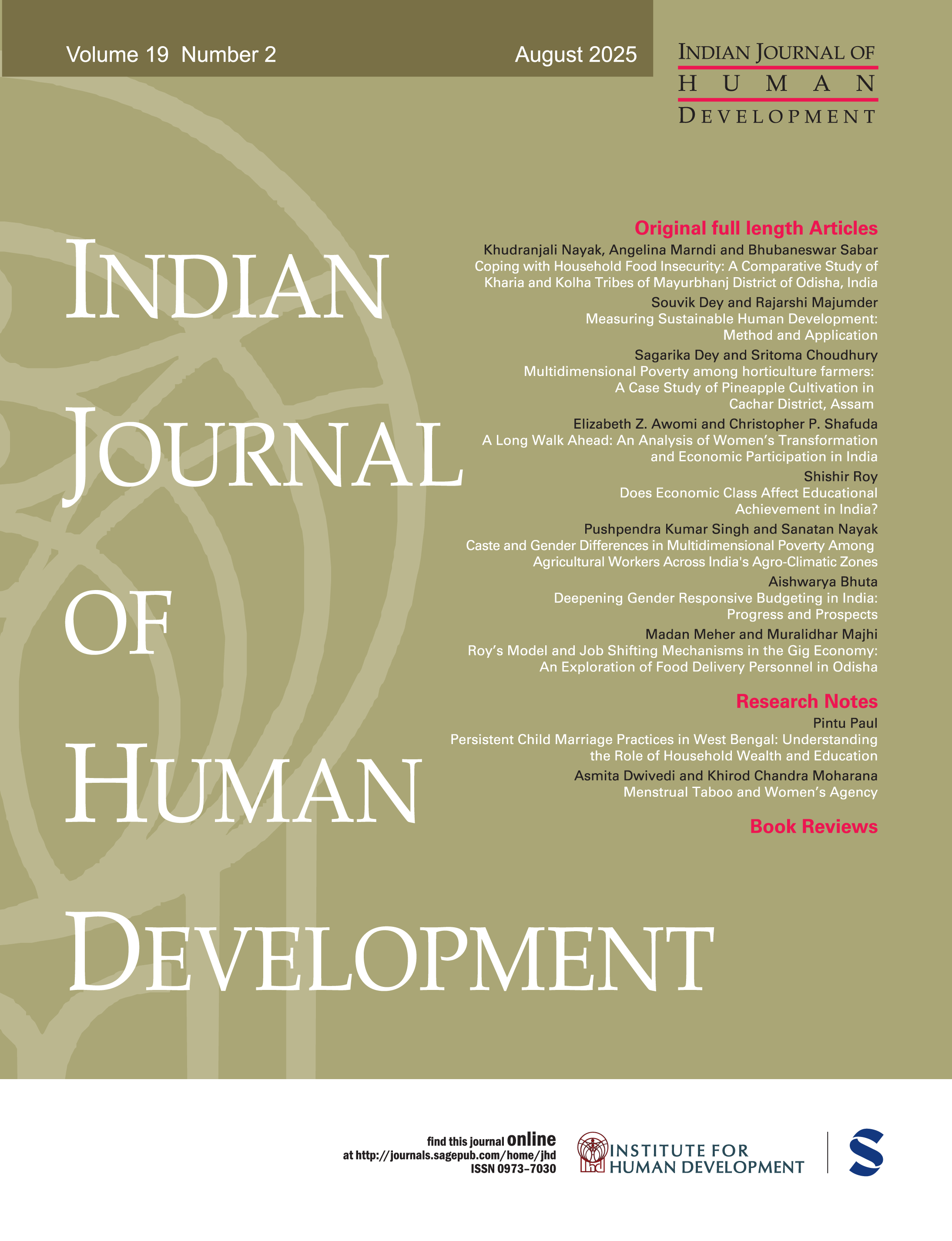 Indian Journal of Human Development journal cover