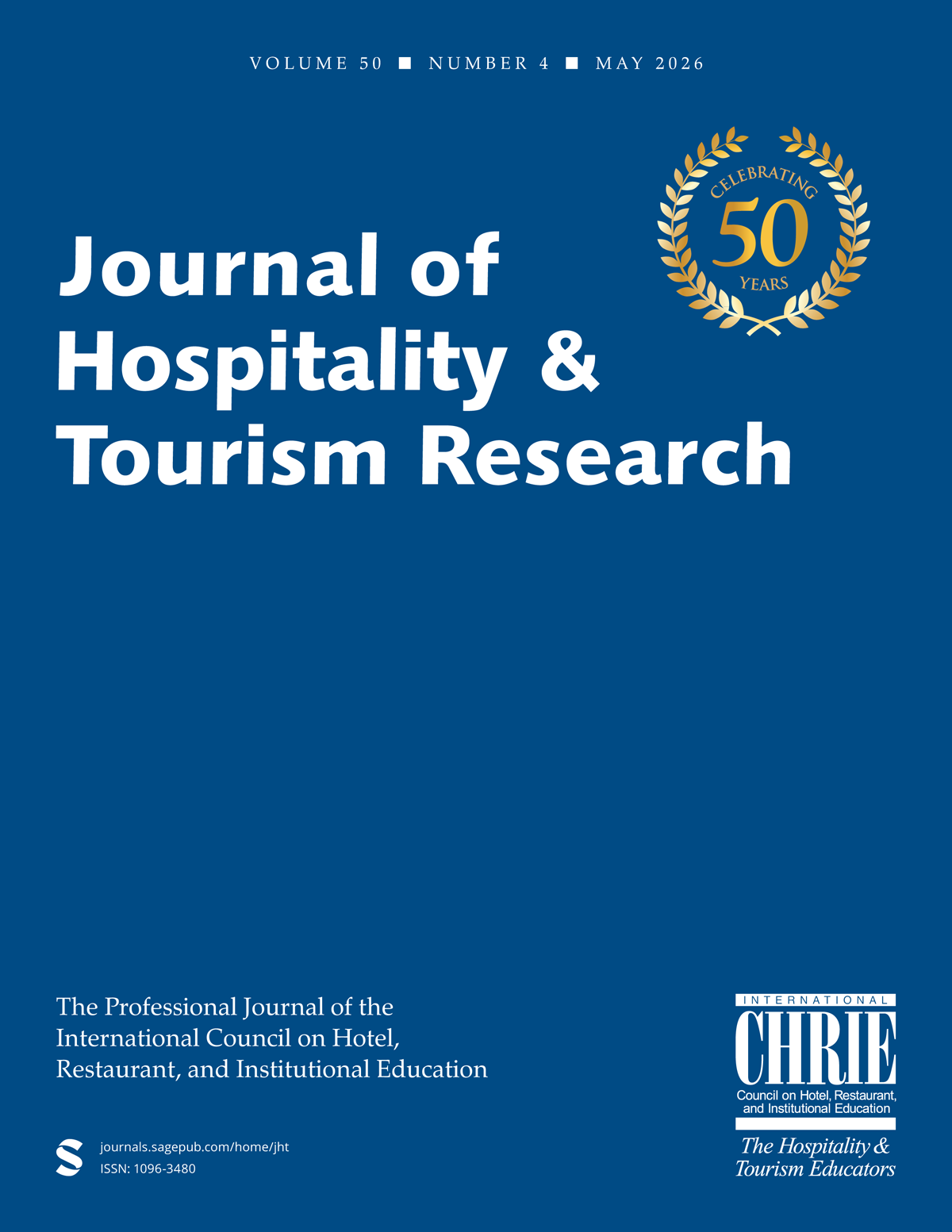 Journal of Hospitality & Tourism Research journal cover