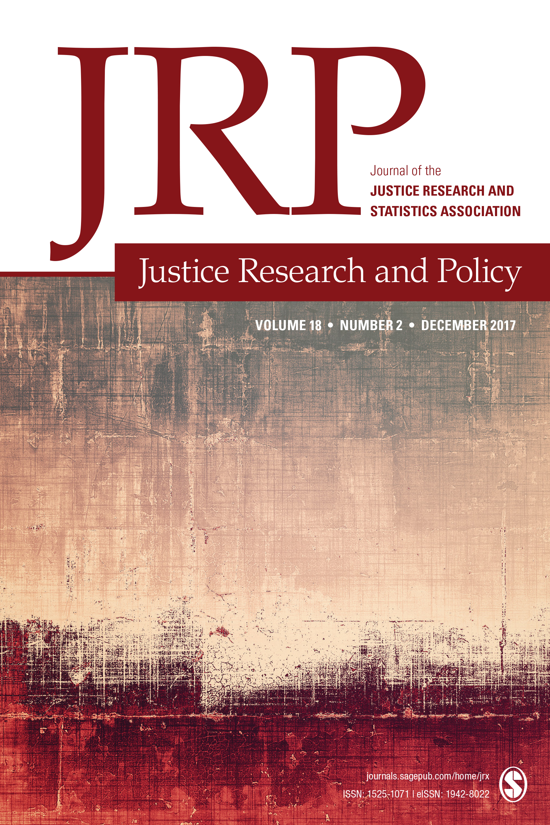 Justice Research and Policy journal cover