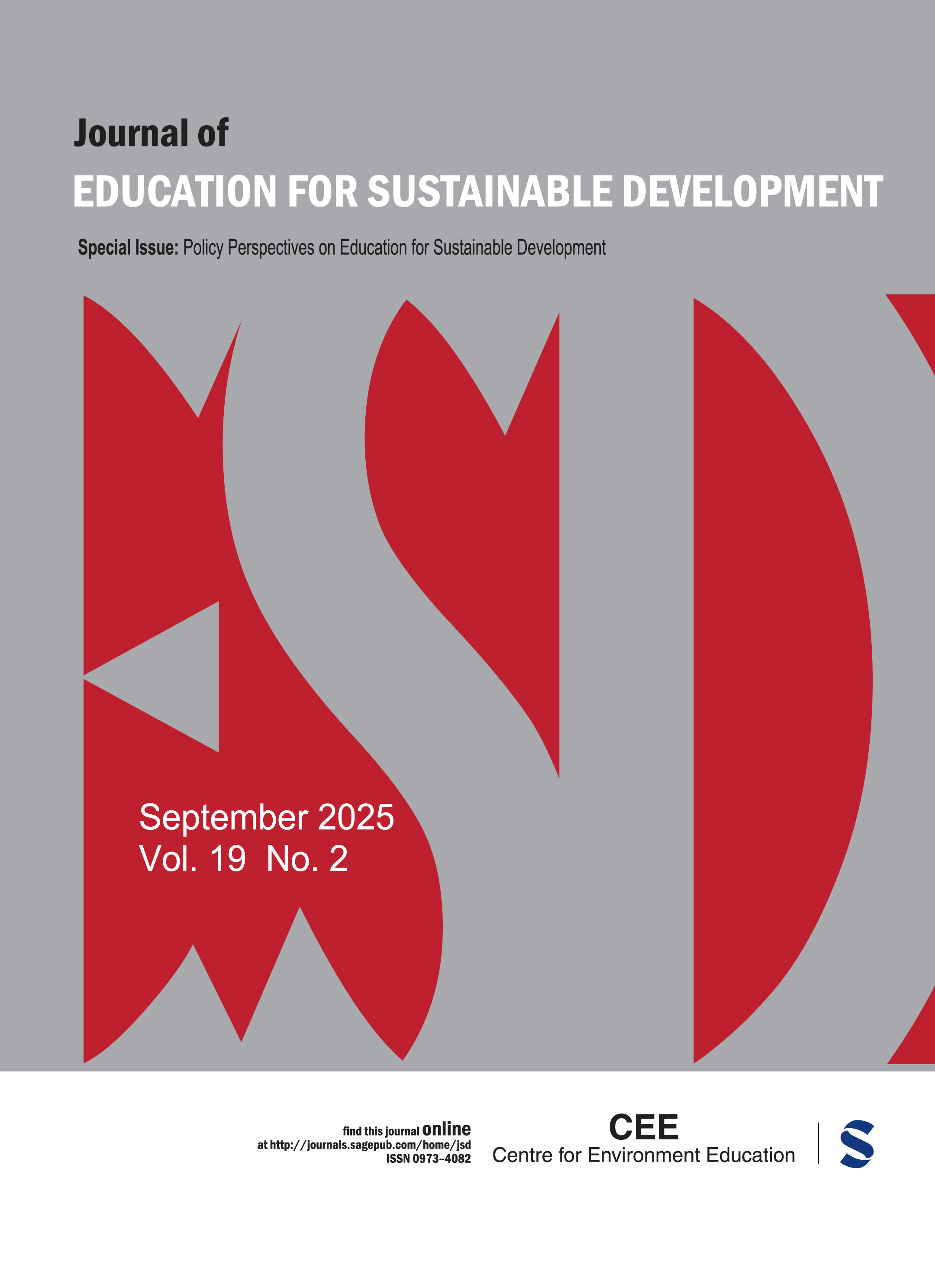 Journal of Education for Sustainable Development journal cover