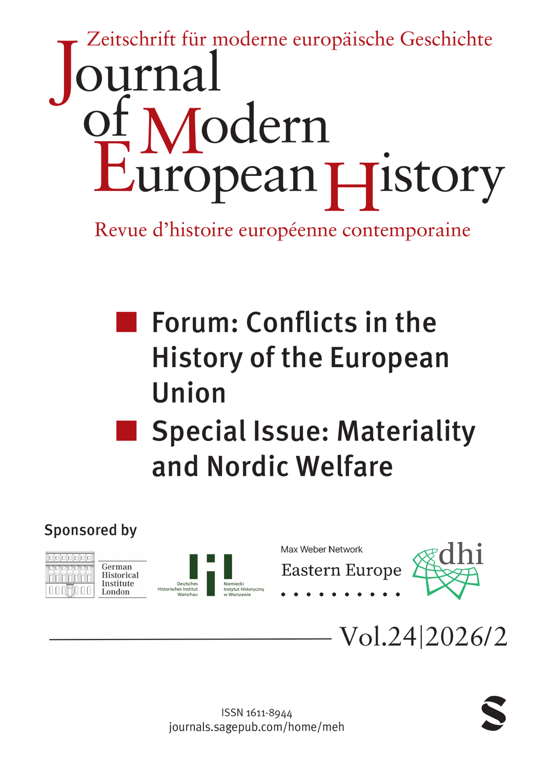 Journal of Modern European History journal cover