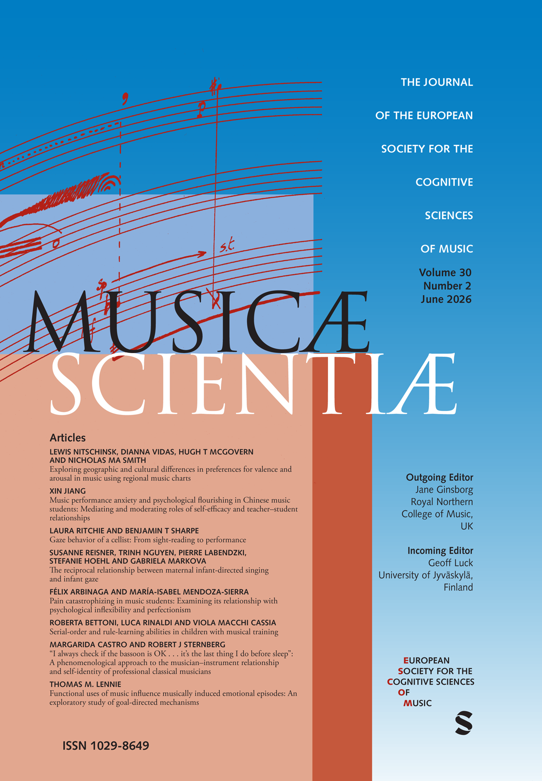 Musicae Scientiae journal cover