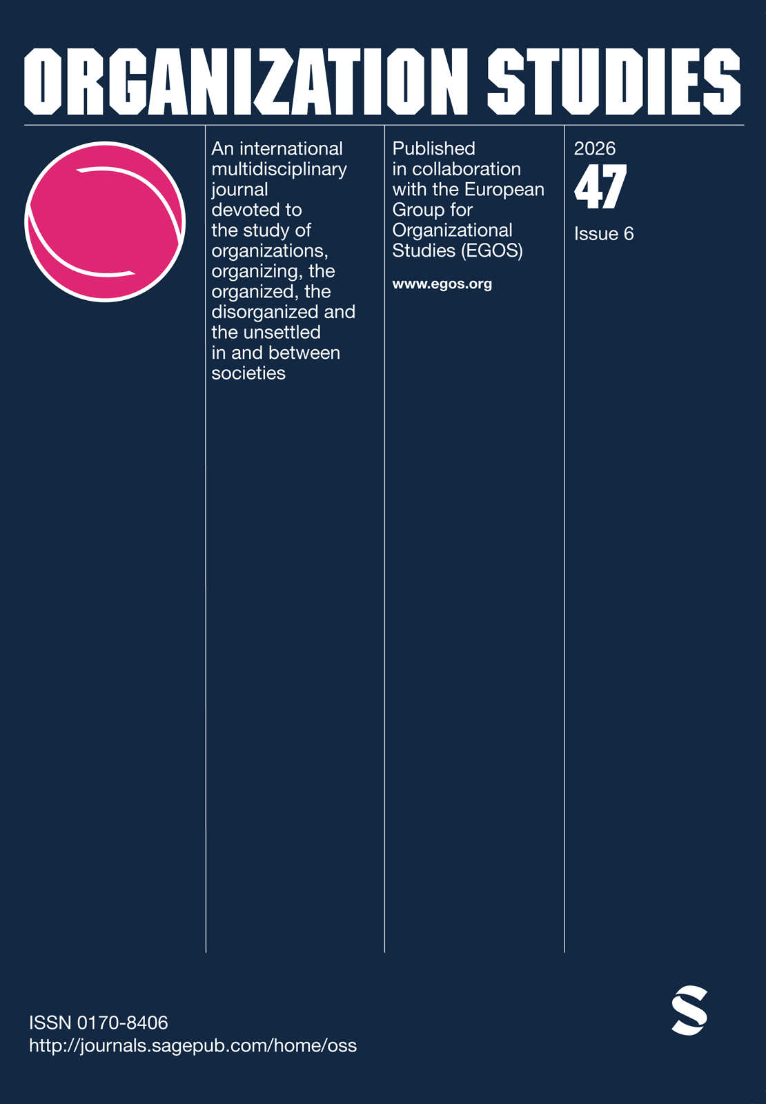 Organization Studies journal cover
