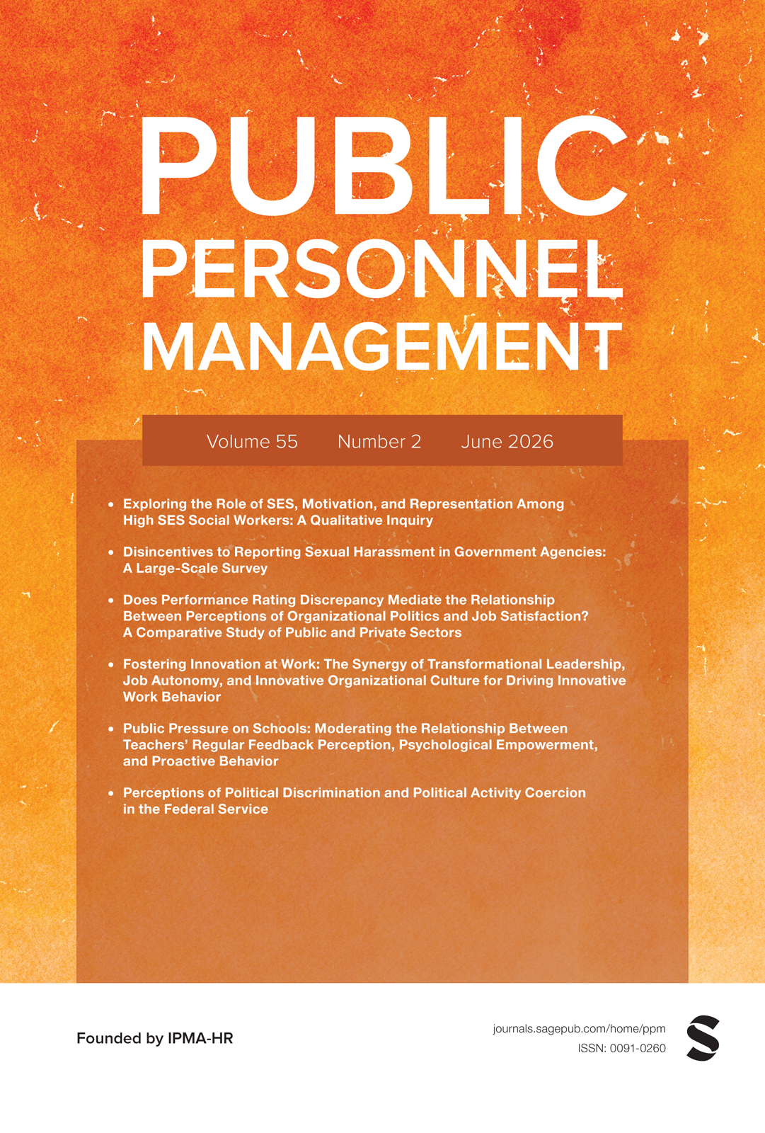 Public Personnel Management journal cover
