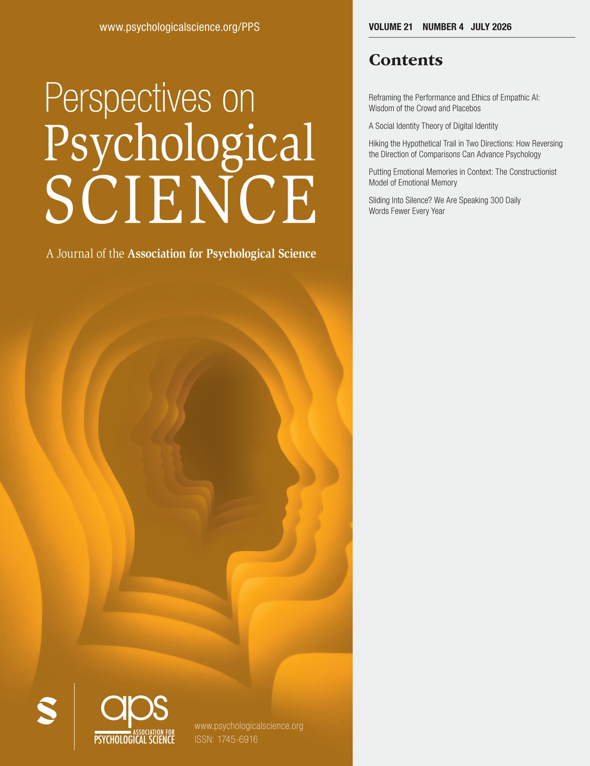 Perspectives on Psychological Science journal cover