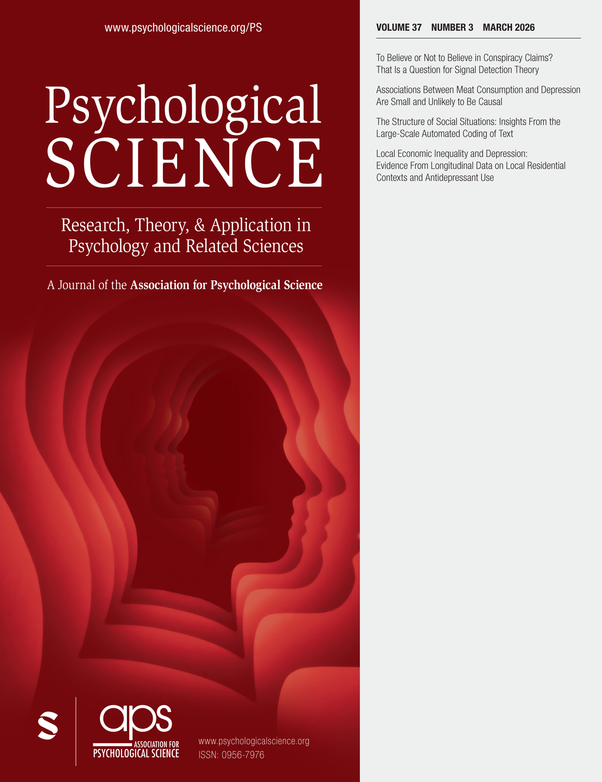 Psychological Science journal cover