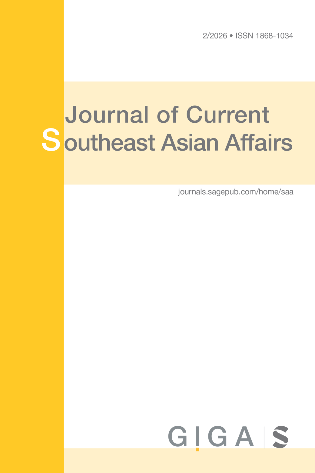 Journal of Current Southeast Asian Affairs journal cover