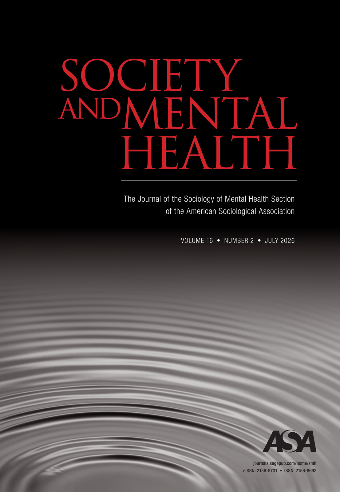 Society and Mental Health journal cover