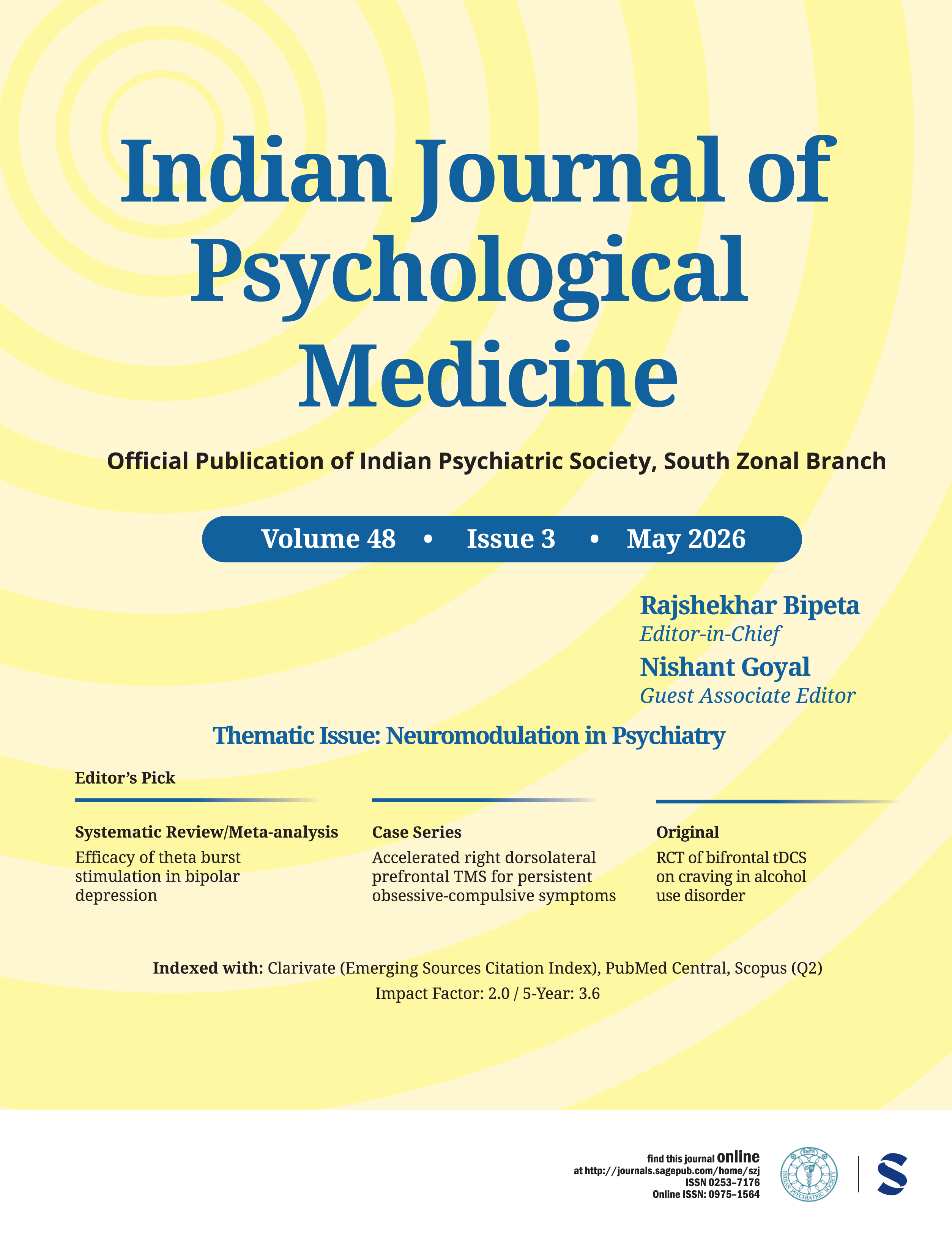 Indian Journal of Psychological Medicine journal cover