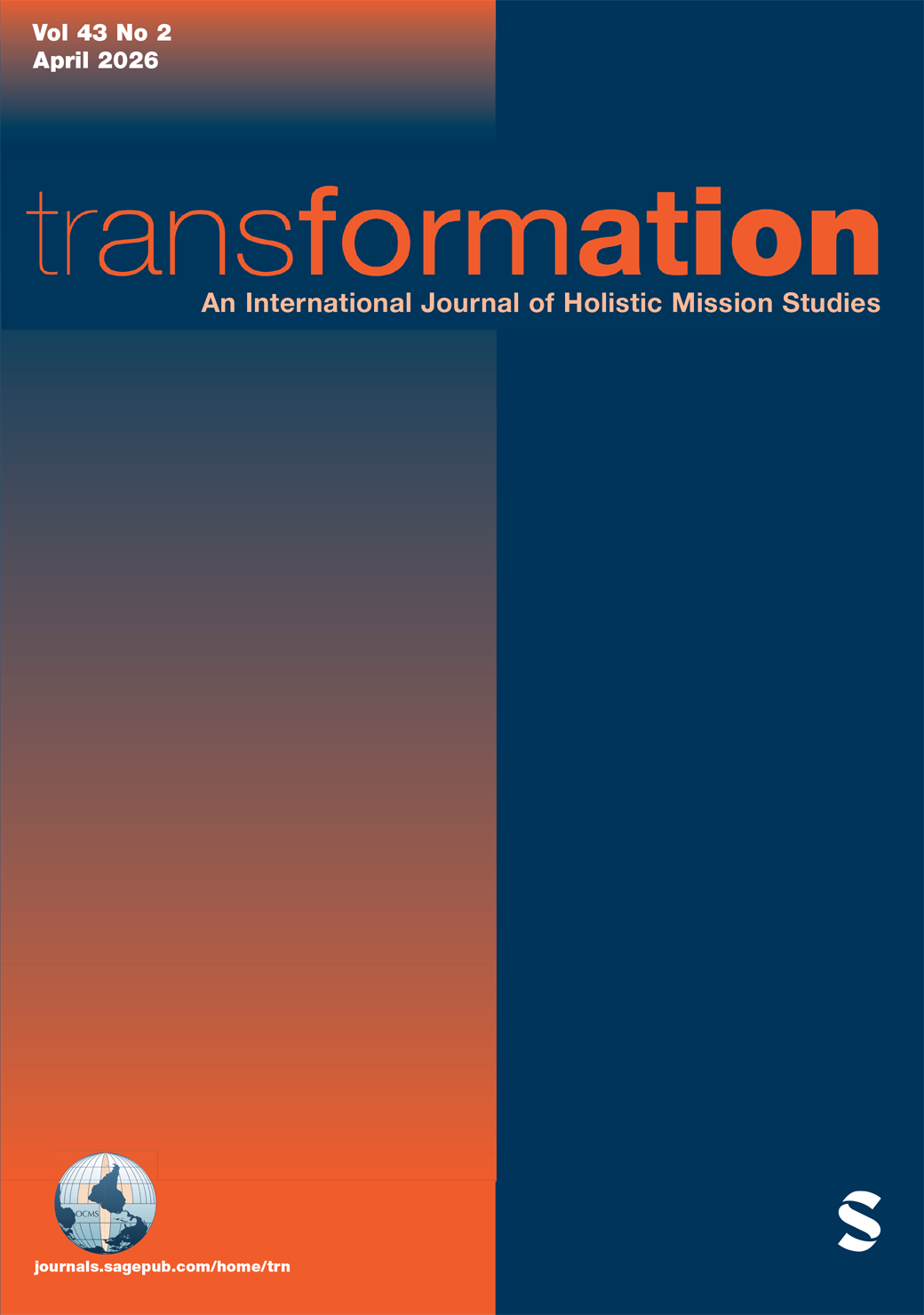 Transformation: An International Journal of Holistic Mission Studies journal cover